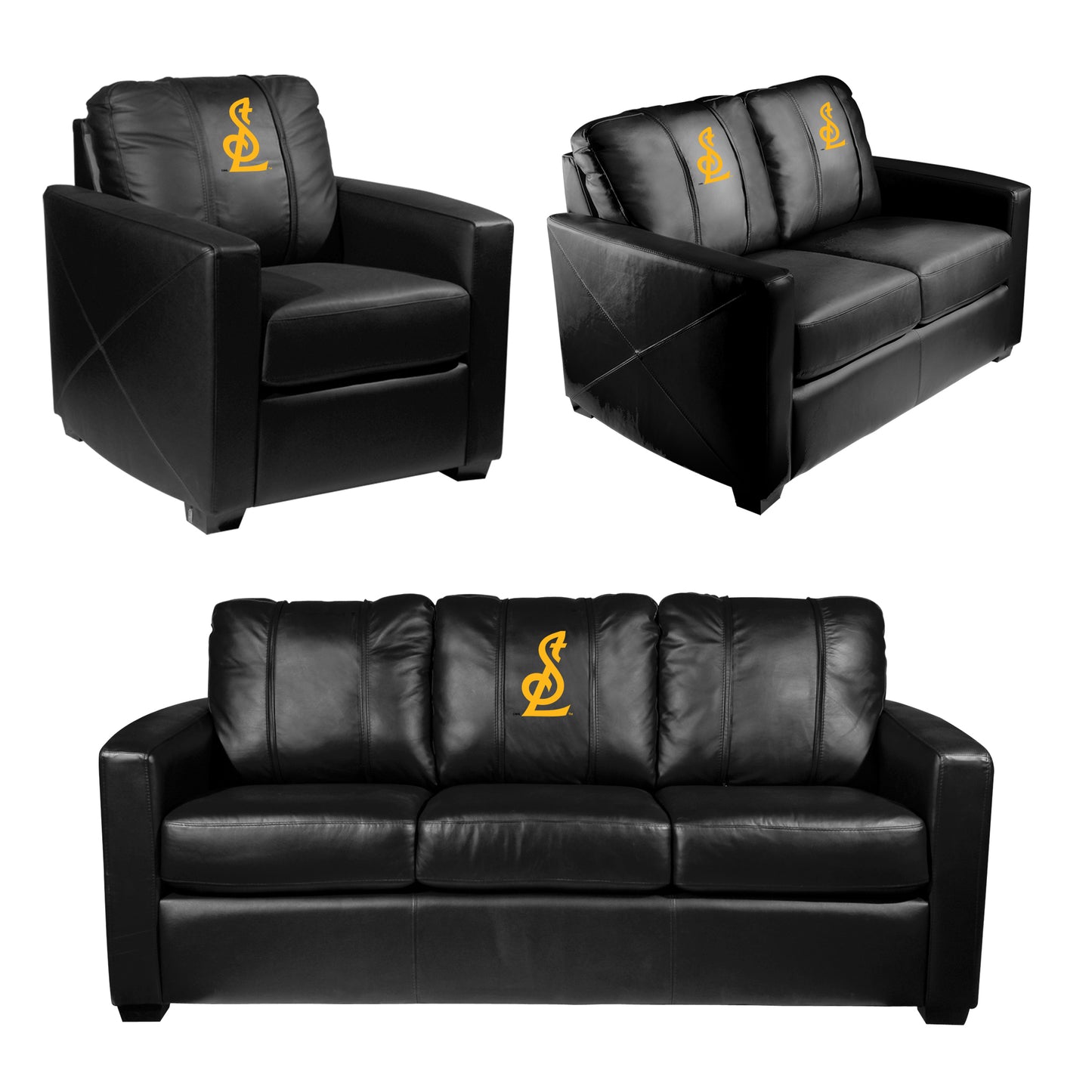 Silver Club Chair with St. Louis Blues Secondary Logo