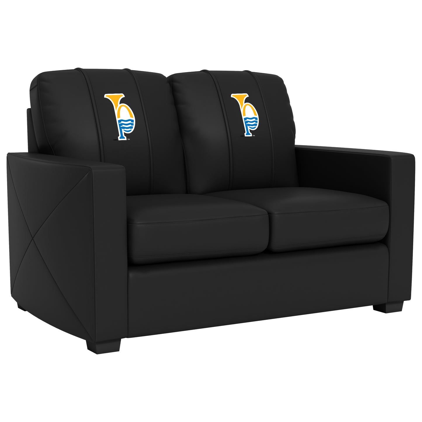 Silver Loveseat with St. Louis Blues Tertiary Logo