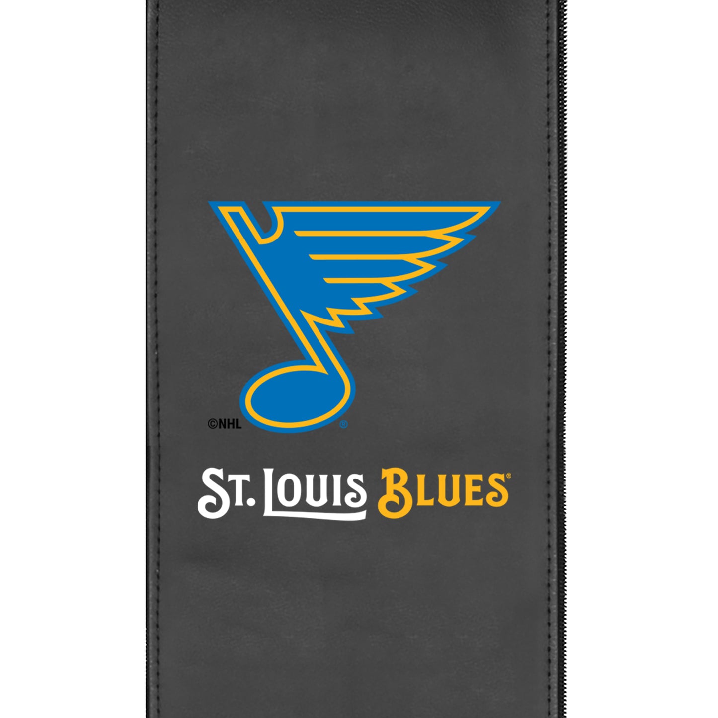 Silver Sofa with St. Louis Blues Wordmark Logo