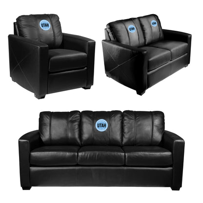 Silver Loveseat with Utah Hockey Club Primary Logo