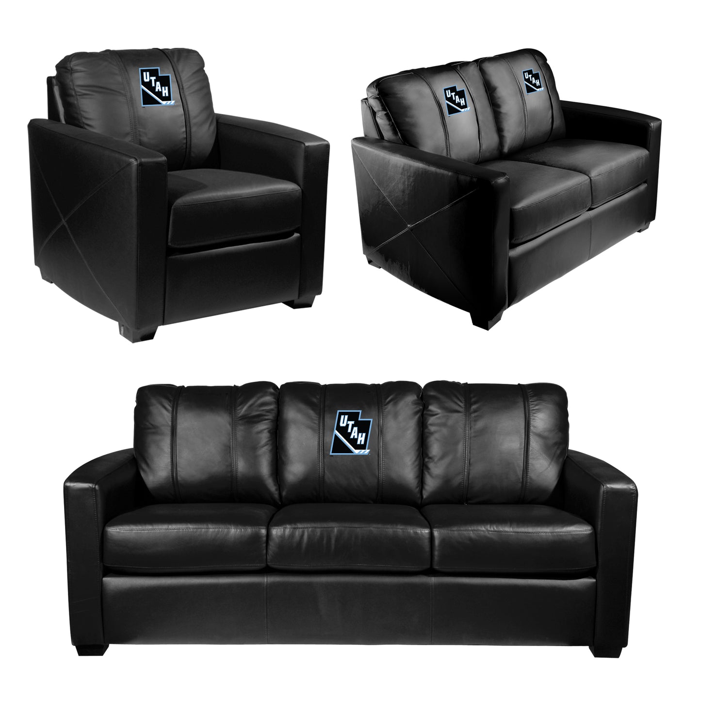 Silver Loveseat with Utah Mammoth Alternate Logo