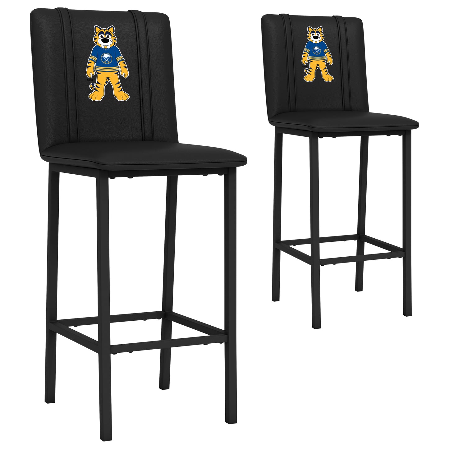 Bar Stool 500 with Buffalo Sabres Sabretooth Mascot Logo Set of 2