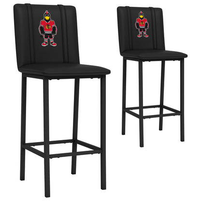 Bar Stool 500 with Chicago Blackhawks Tommy Mascot Logo Set of 2