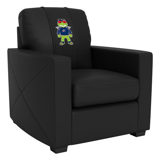 Silver Club Chair with Columbus Blue Jackets Stinger Mascot Logo