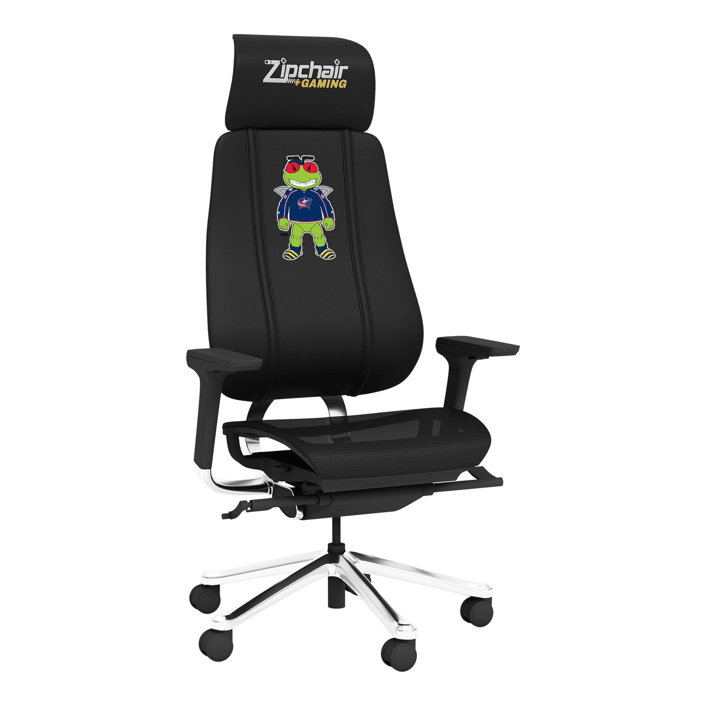 PhantomX Mesh Gaming Chair with Columbus Blue Jackets Stinger Mascot Logo