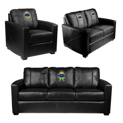 Silver Club Chair with Columbus Blue Jackets Stinger Mascot Logo