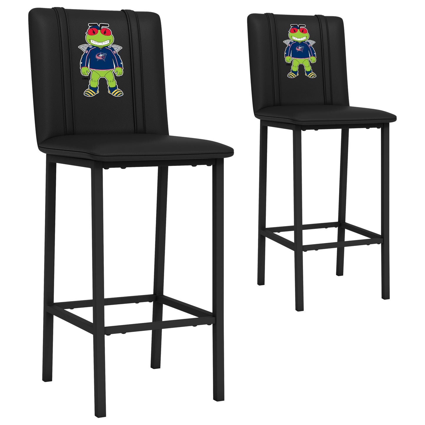 Bar Stool 500 with Columbus Blue Jackets Stinger Mascot Logo Set of 2