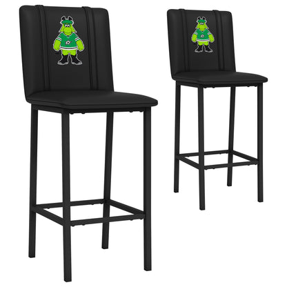 Bar Stool 500 with Dallas Stars V Green Mascot Logo Set of 2