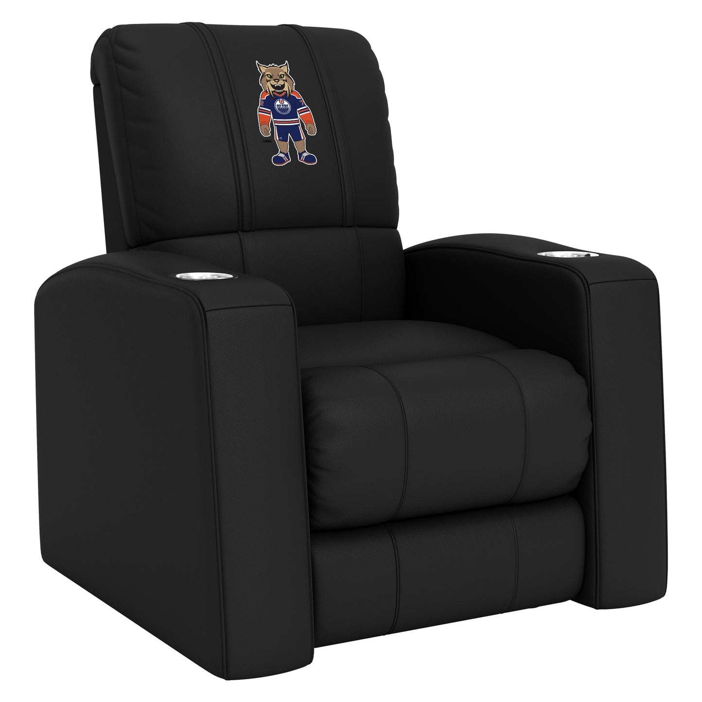 Relax Home Theater Recliner with Edmonton Oilers Hunter Mascot Logo