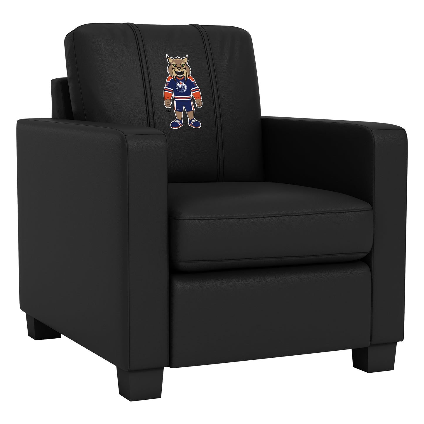 Dyno Stationary Club Chair with Edmonton Oilers Hunter Mascot Logo