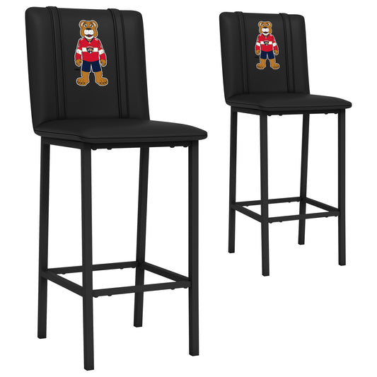 Bar Stool 500 with Florida Panthers Stanley C Mascot Logo Set of 2