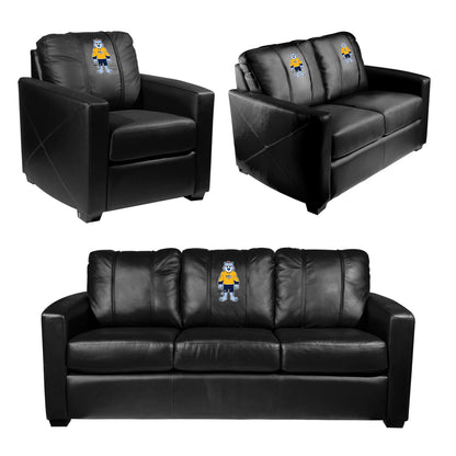 Silver Club Chair with Nashville Predators Gnash Mascot Logo