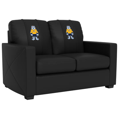 Silver Loveseat with Nashville Predators Gnash Mascot Logo