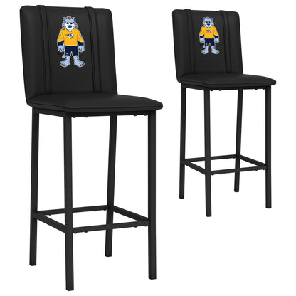 Bar Stool 500 with Nashville Predators Gnash Mascot Logo Set of 2