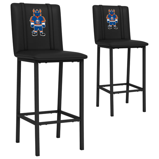 Bar Stool 500 with New York Islanders Sparky Mascot Logo Set of 2