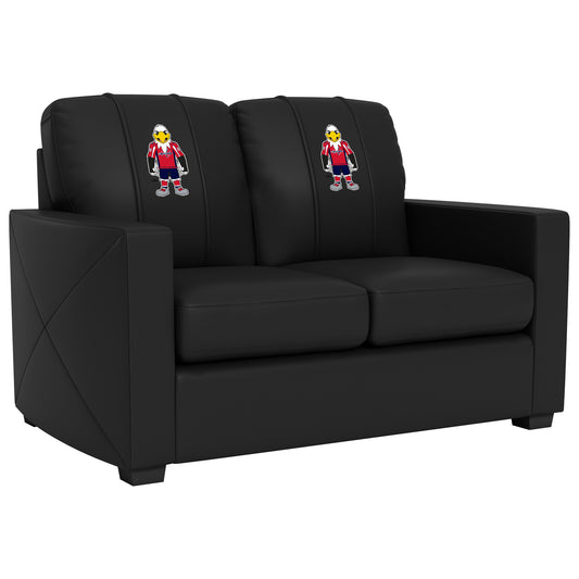 Silver Loveseat with Washington Capitals Slapshot Mascot Logo
