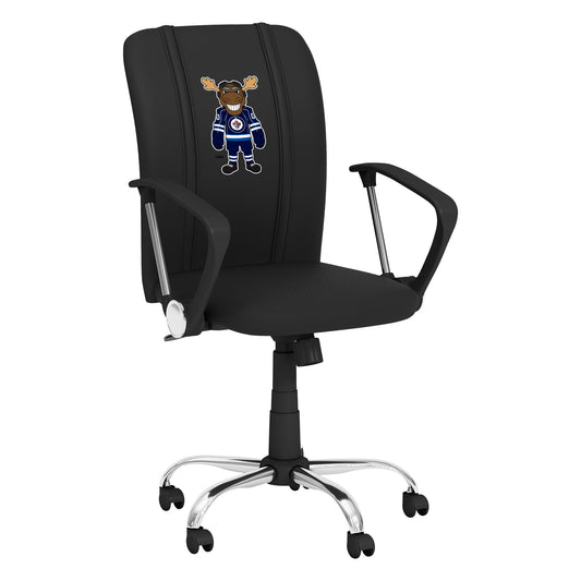 Curve Task Chair with Winnipeg Jets Moose Mascot Logo