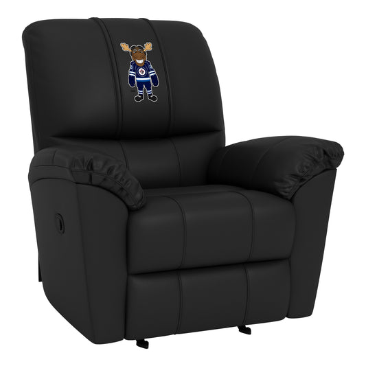 Rocker Recliner with Winnipeg Jets Moose Mascot Logo