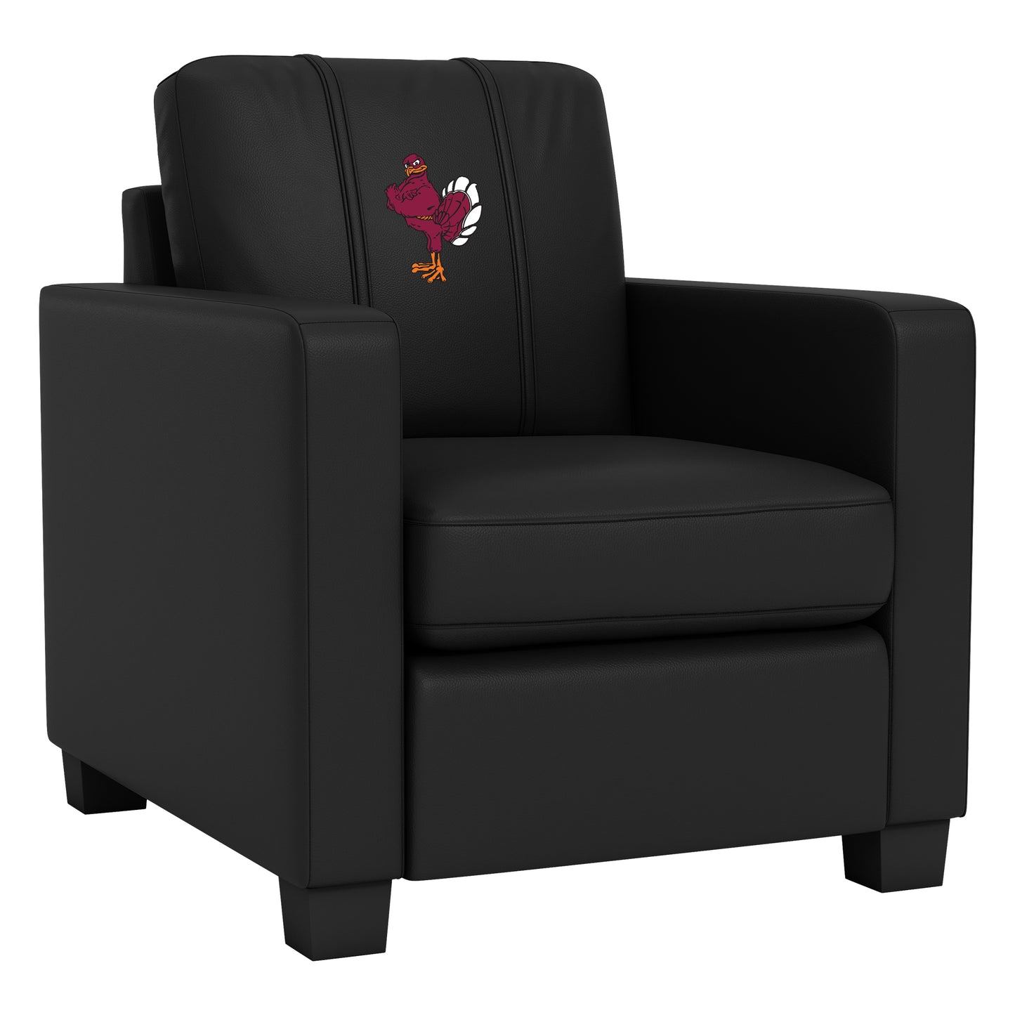 Dyno Stationary Club Chair with Virginia Tech Hokies Stand Logo