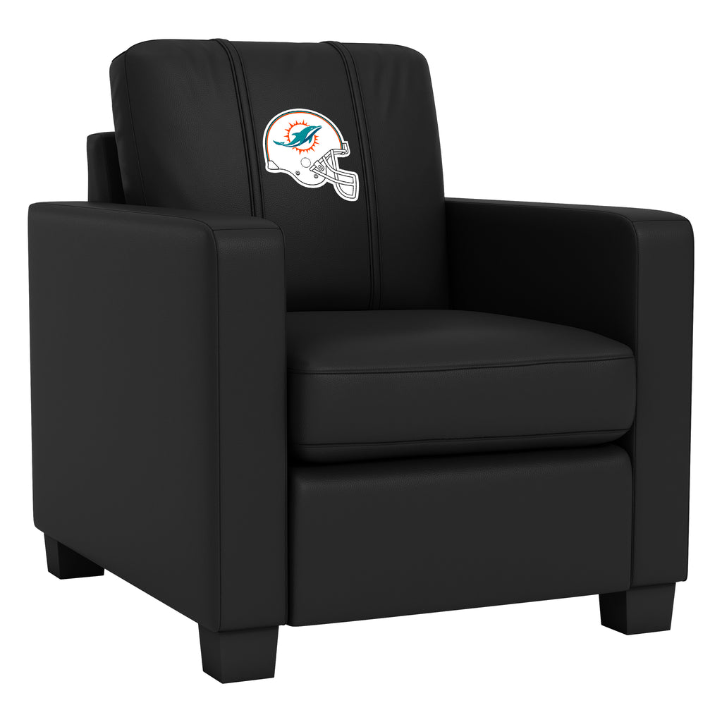 Dyno Stationary Club Chair with Miami Dolphins Helmet Logo – Zipchair