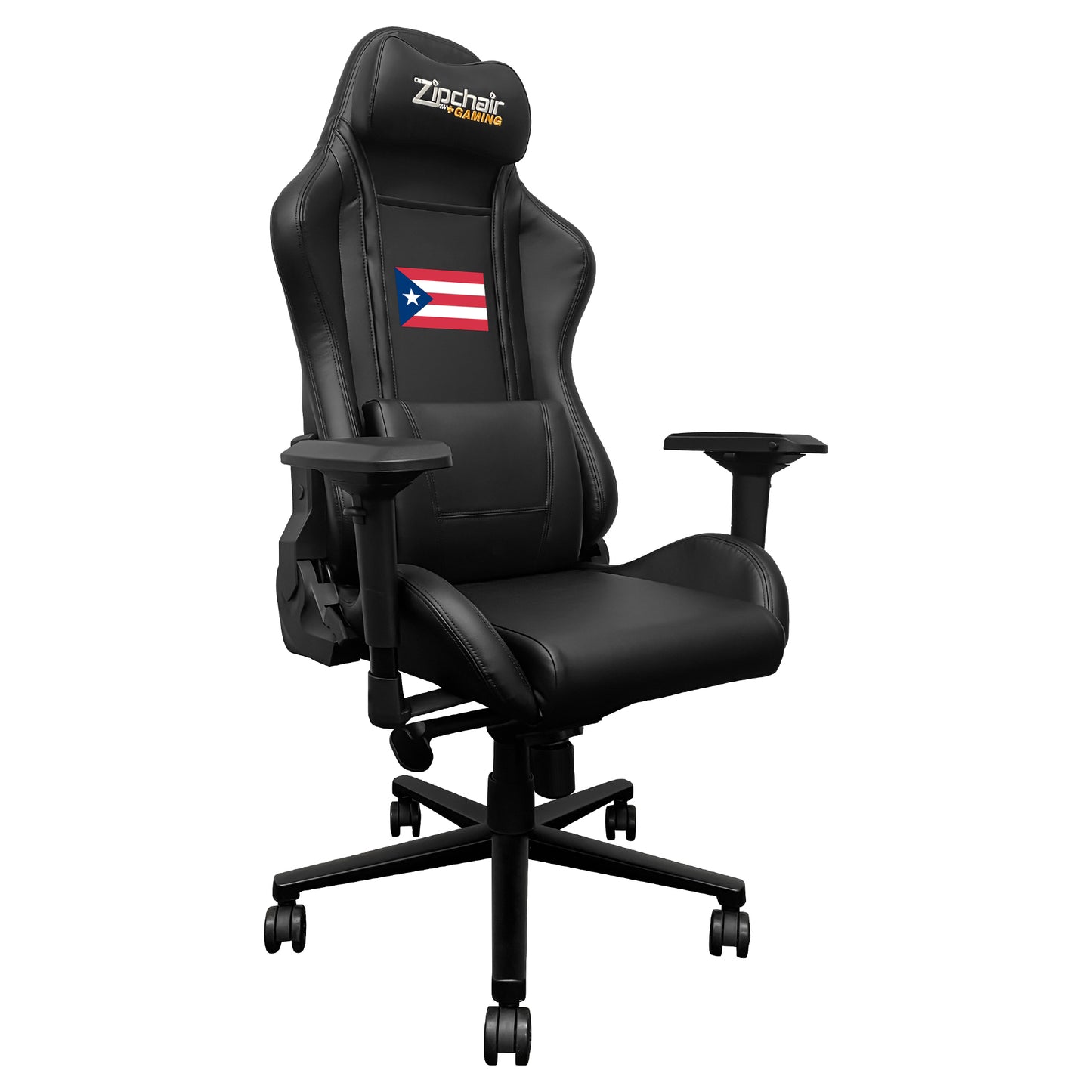 Xpression Pro Gaming Chair with Puerto Rican Flag Logo