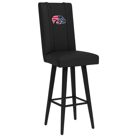Swivel Bar Stool 2000 with Iowa Hawkeyes Patriotic Primary Logo
