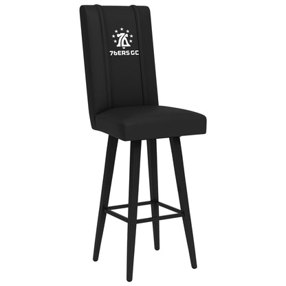 Swivel Bar Stool 2000 with Philadelphia 76ers GC All White [CAN ONLY BE SHIPPED TO PENNSYLVANIA]