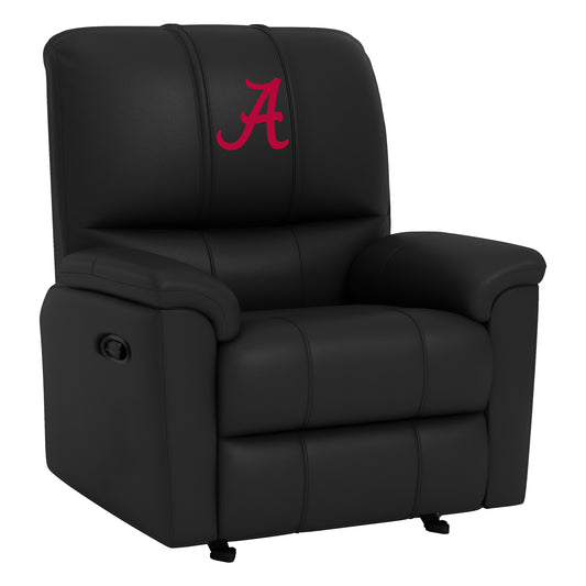 Rocker Recliner with Alabama Crimson Tide Red A Logo