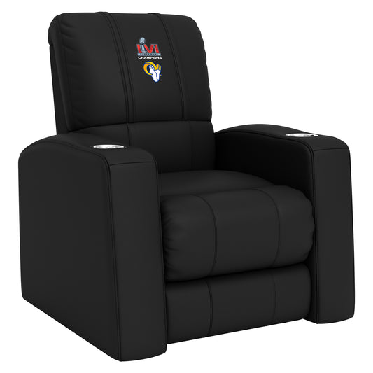 Relax Home Theater Recliner with  Los Angeles Rams Super Bowl LVI Champions Logo