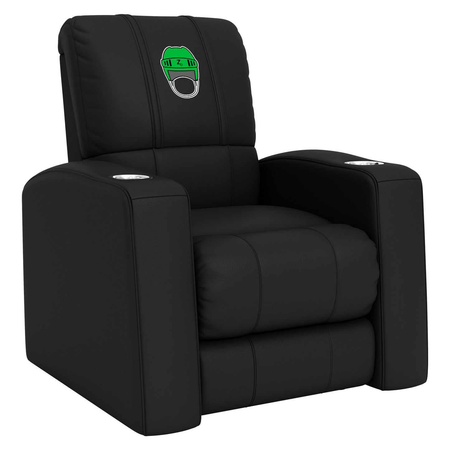 Home Theater Recliner with Hockey Helmet Gaming Logo