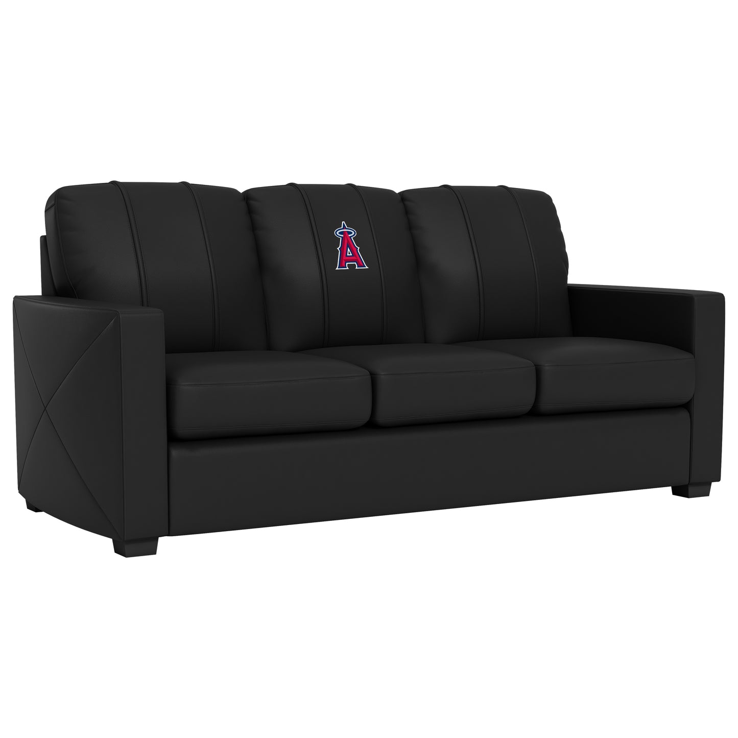 Silver Sofa with Los Angeles Angels Logo