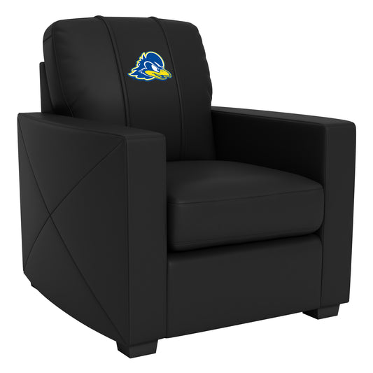Silver Club Chair with Delaware Blue Hens Logo