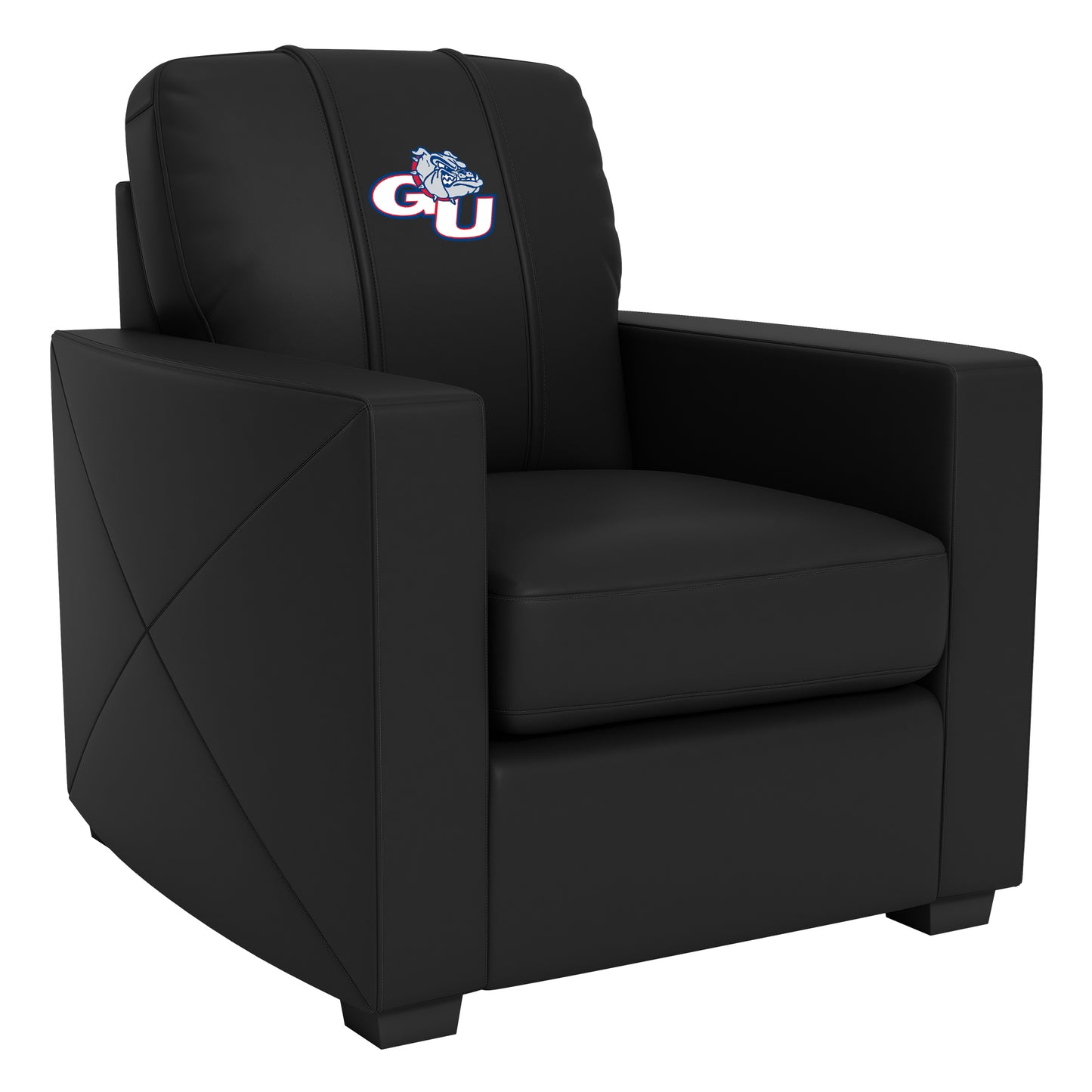 Silver Club Chair with Gonzaga Bulldogs Logo