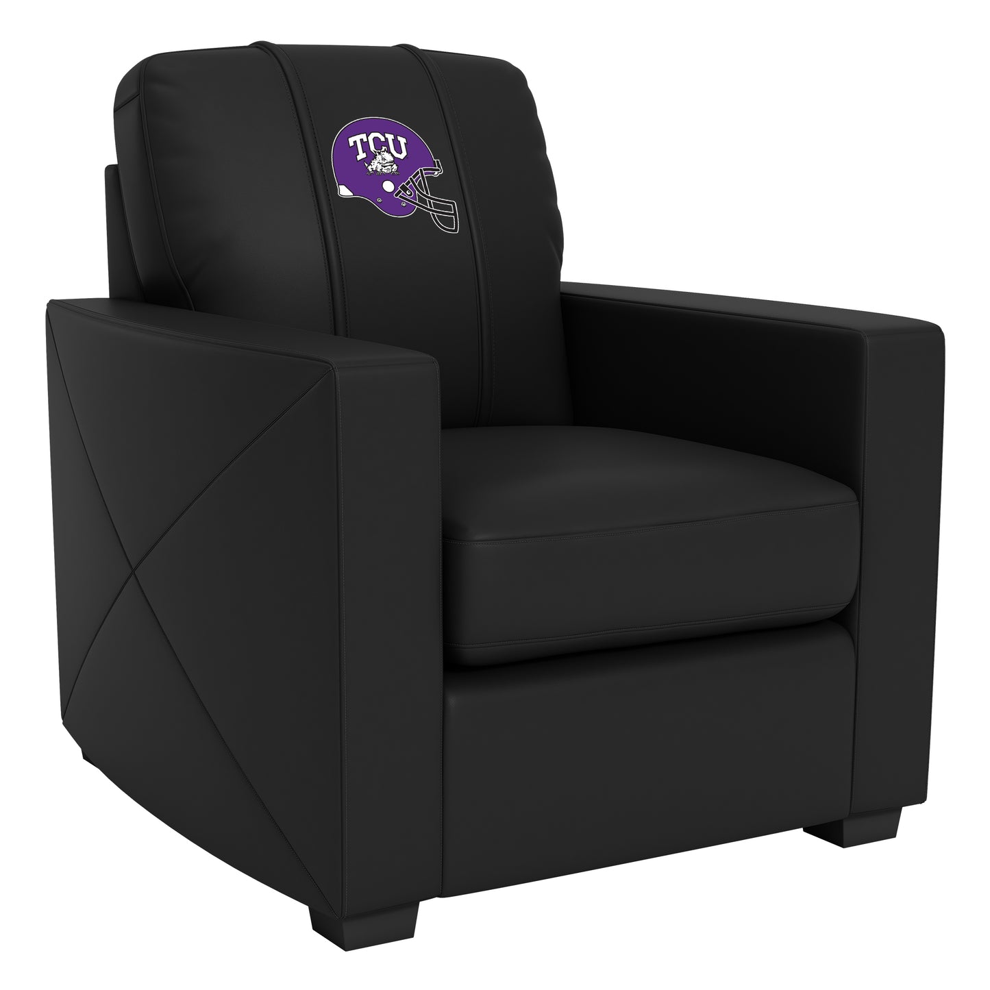 Silver Club Chair with TCU Horned Frogs Alternate
