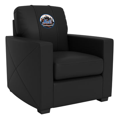 Silver Club Chair with New York Mets Cooperstown Secondary