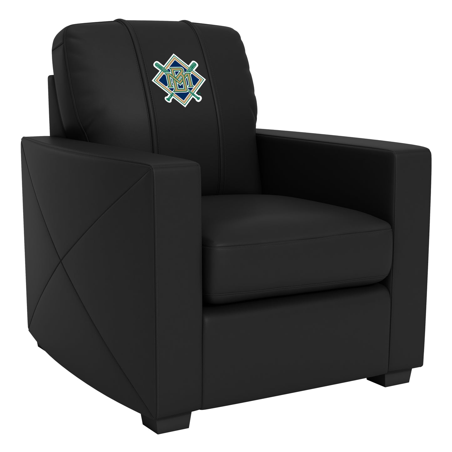 Silver Club Chair with Milwaukee Brewers Cooperstown Secondary
