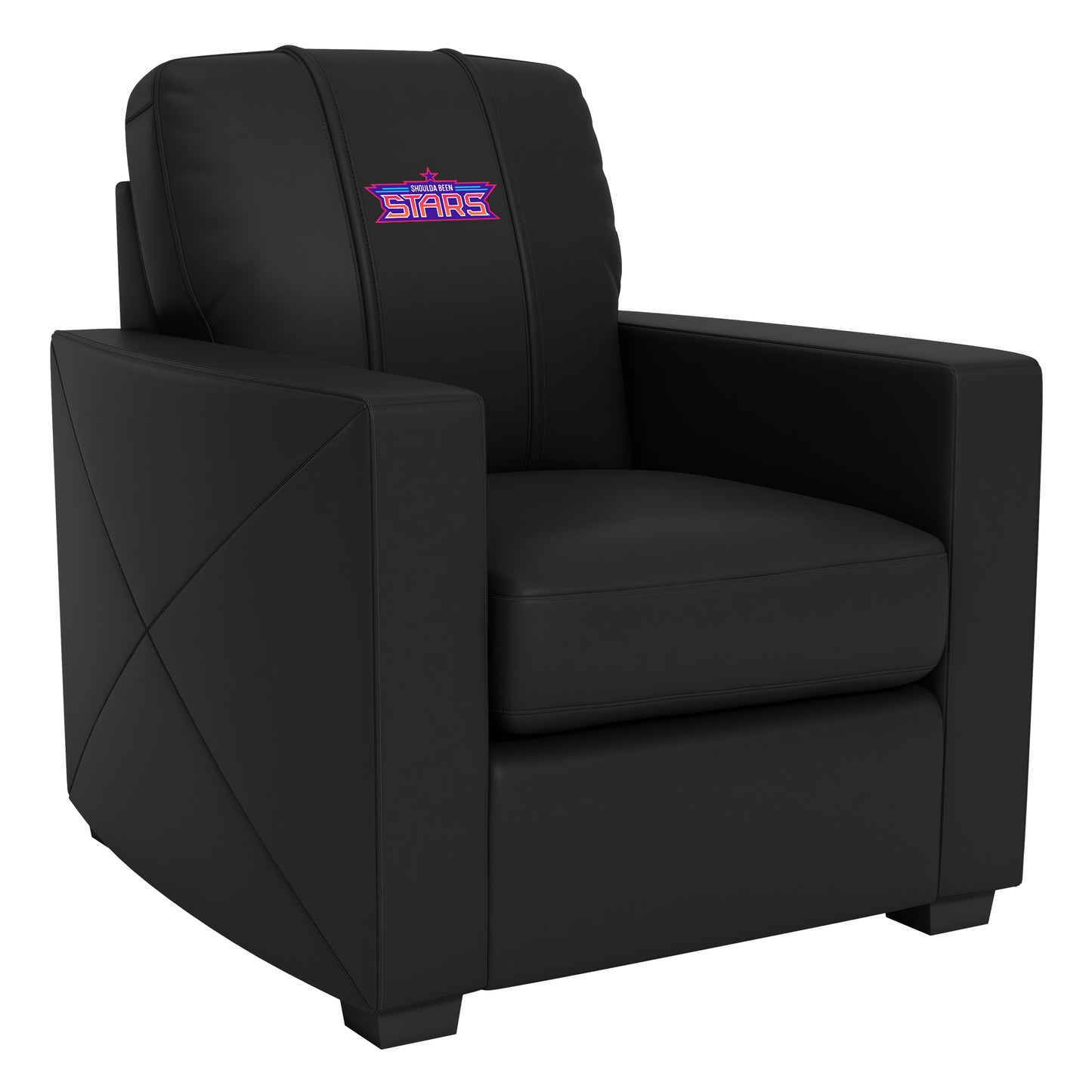 Silver Club Chair with Shoulda Been Stars Wordmark Logo
