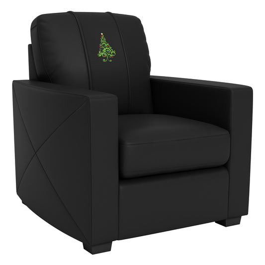 Silver Club Chair with Christmas Tree Logo