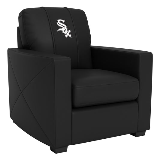 Silver Club Chair with Chicago White Sox Primary Logo