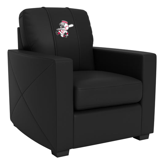 Silver Club Chair with Cincinnati Reds Secondary