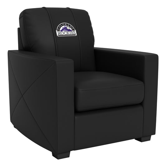 Silver Club Chair with Colorado Rockies Logo