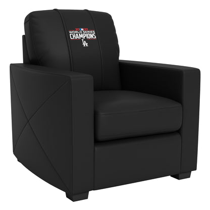 Silver Club Chair with Los Angeles Dodgers 2020 Championship Logo