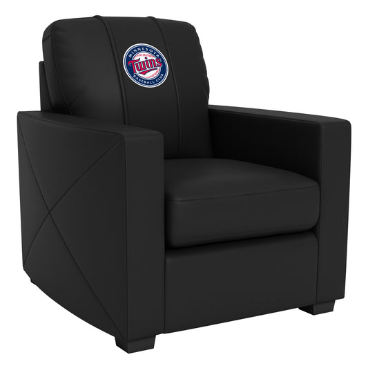 Silver Club Chair with Minnesota Twins Logo