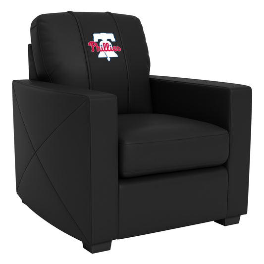Silver Club Chair with Philadelphia Phillies Primary Logo