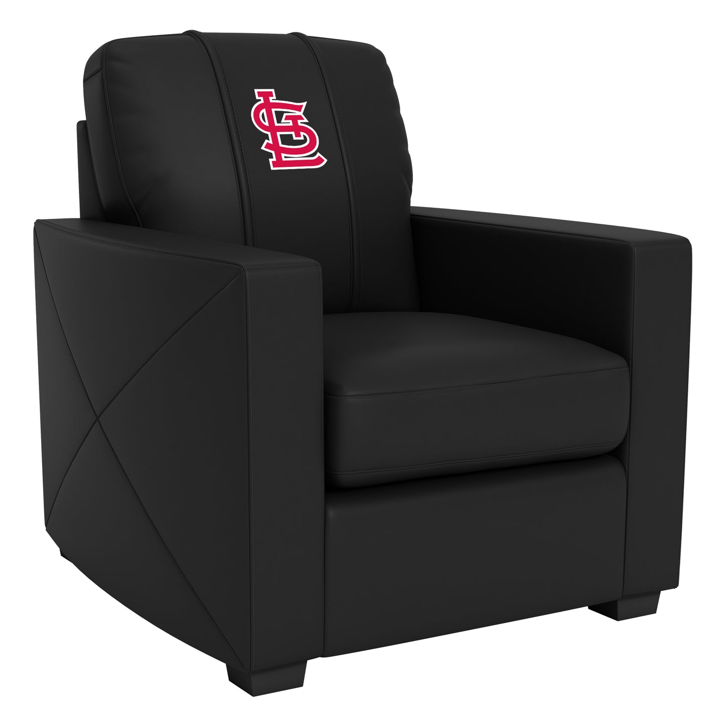 Silver Club Chair with St Louis Cardinals Secondary