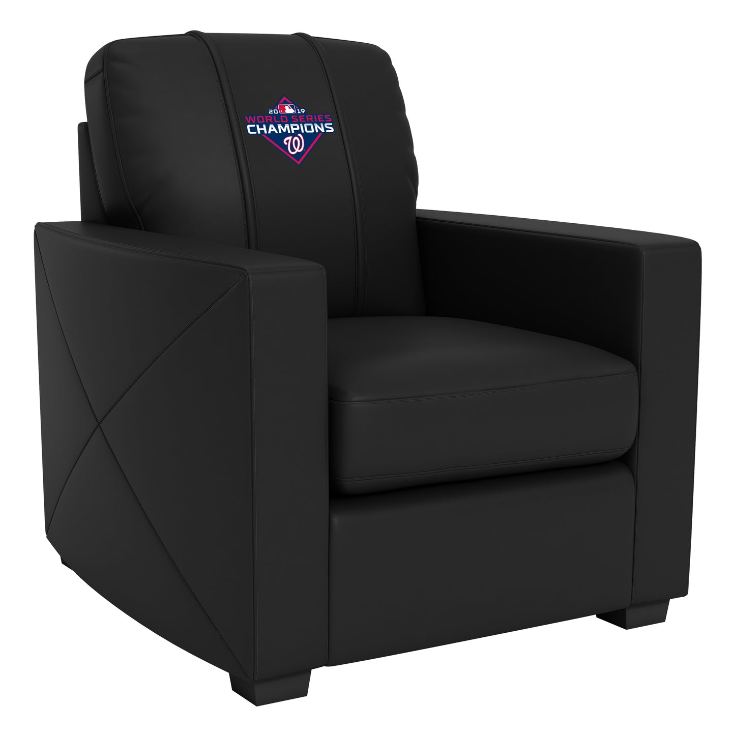 Silver Club Chair with Washington Nationals 2019 Champions