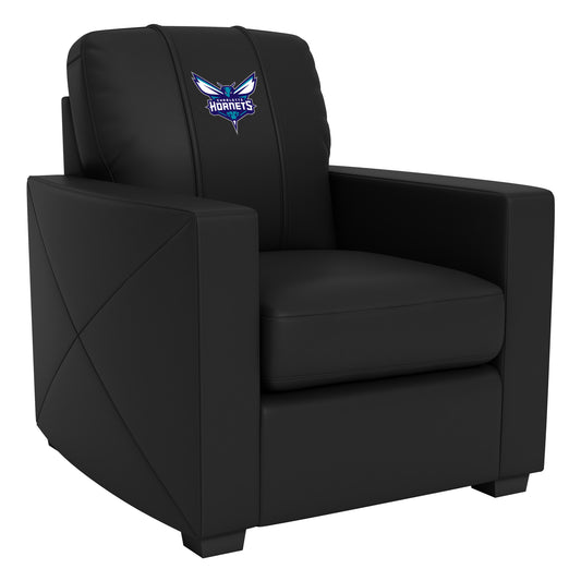 Silver Club Chair with Charlotte Hornets Primary