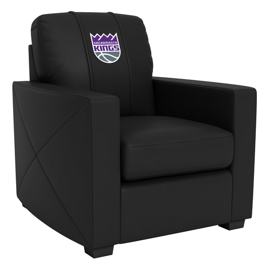 Silver Club Chair with Sacramento Kings Primary Logo