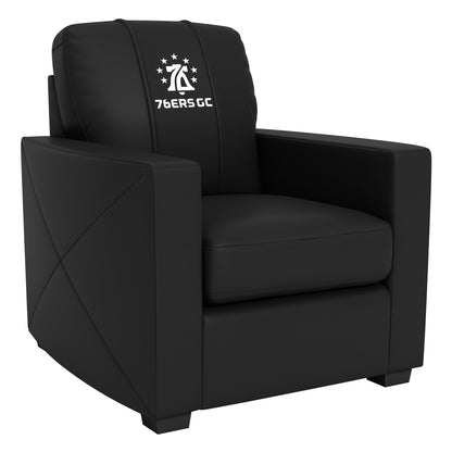 Silver Club Chair with Philadelphia 76ers GC All White [CAN ONLY BE SHIPPED TO PENNSYLVANIA]