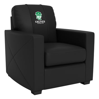 Silver Club Chair with Celtics Crossover Gaming Primary [CAN ONLY BE SHIPPED TO MASSACHUSETTS]